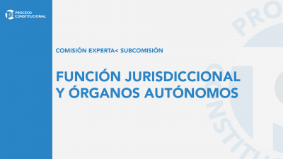 Comisión Experta | Subcomisión - Función Jurisdiccional y Órganos Autónomos