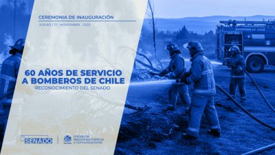 Reconocimiento del Senado por 60 años de servicio a bomberos de Chile